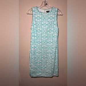 Ann Taylor Petite Linen Sleeveless Tropical Vacation Resortwear Dress Size 6P